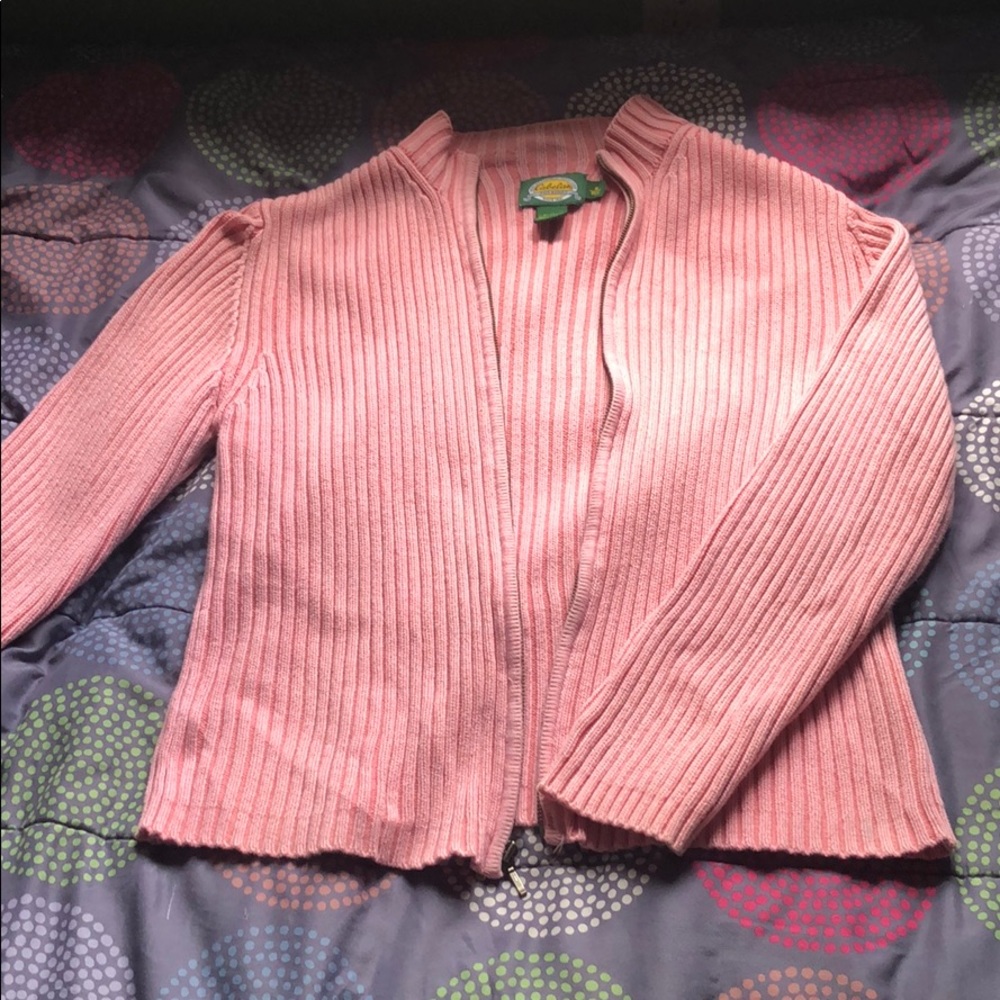 Vintage ribbed cotton cardigan